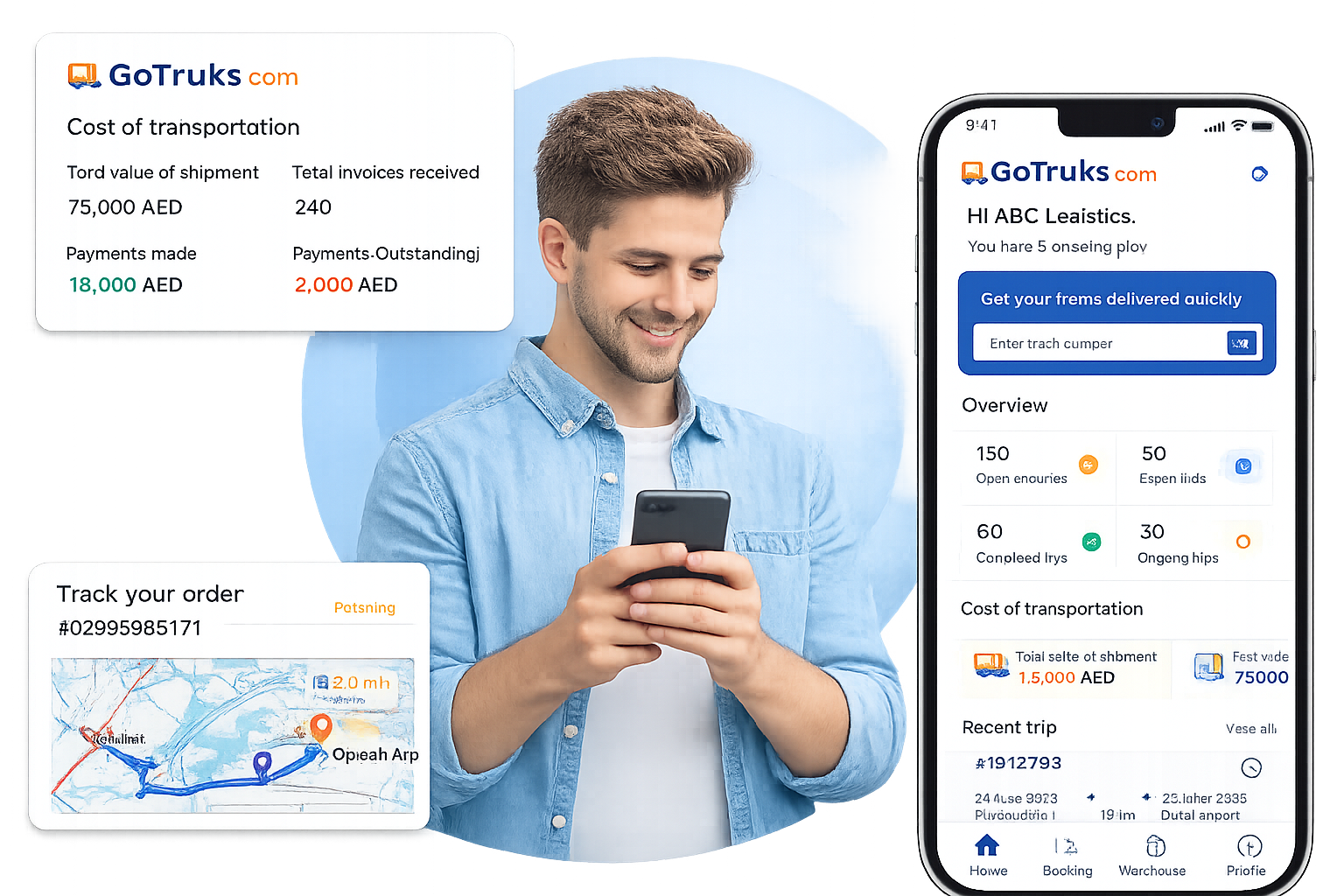 Shipper app interface